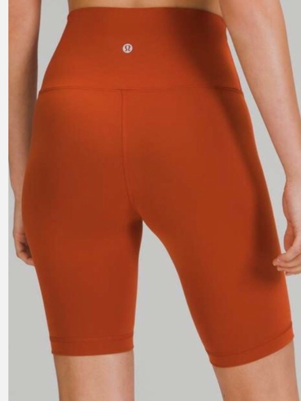 lululemon athletica Wunder Train High-Rise Bike Shorts — Rust Orange